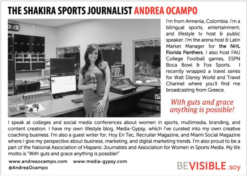 The Shakira Sports Journalist feature on Andrea Ocampo